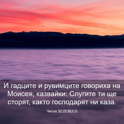 Picture 03 - Числа 32:25 BULG - И гадците и рувимците - Bible Verse Picture
