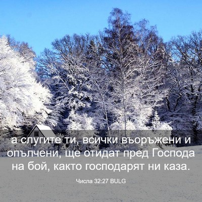 Picture 03 - Числа 32:27 BULG - а слугите ти, всички - Bible Verse Picture