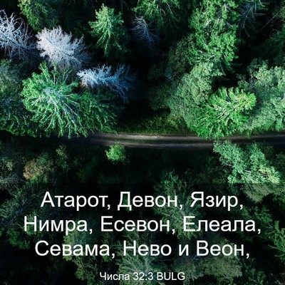 Picture 03 - Числа 32:3 BULG - Атарот, Девон, Язир, Нимра, - Bible Verse Picture