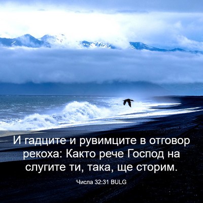Picture 03 - Числа 32:31 BULG - И гадците и рувимците в - Bible Verse Picture