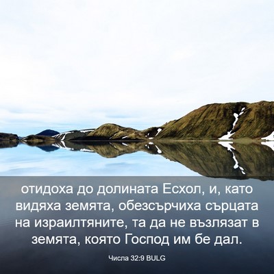 Picture 03 - Числа 32:9 BULG - отидоха до долината Есхол, - Bible Verse Picture