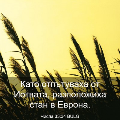 Picture 03 - Числа 33:34 BULG - Като отпътуваха от - Bible Verse Picture