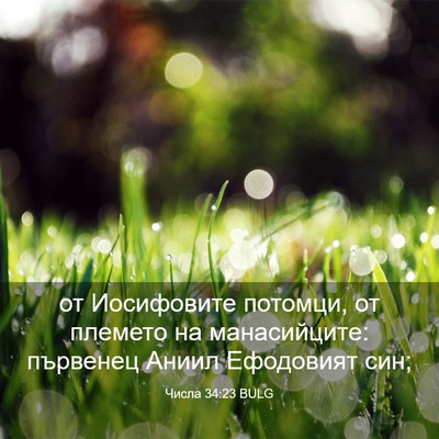 Picture 03 - Числа 34:23 BULG - от Иосифовите потомци, от - Bible Verse Picture