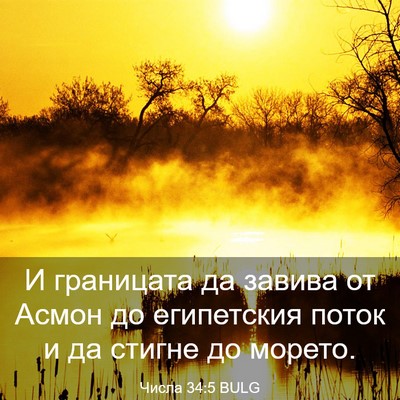 Picture 03 - Числа 34:5 BULG - И границата да завива от - Bible Verse Picture