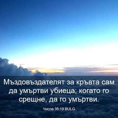 Picture 03 - Числа 35:19 BULG - Мъздовъздателят за кръвта - Bible Verse Picture