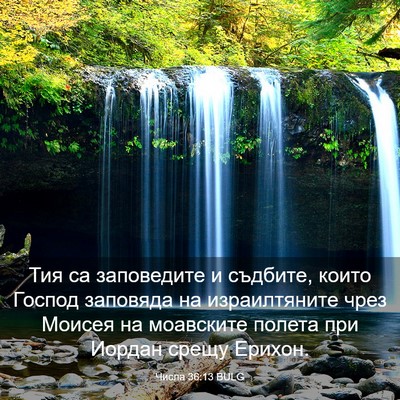 Picture 03 - Числа 36:13 BULG - Тия са заповедите и - Bible Verse Picture