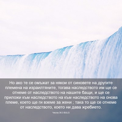 Picture 03 - Числа 36:3 BULG - Но ако те се омъжат за - Bible Verse Picture