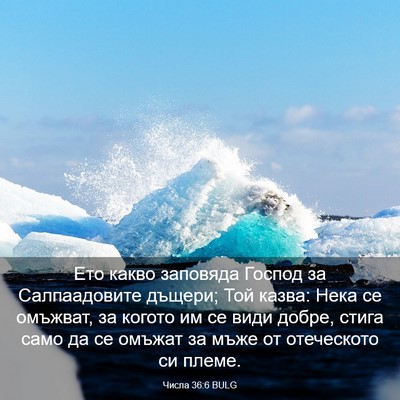 Picture 03 - Числа 36:6 BULG - Ето какво заповяда Господ - Bible Verse Picture