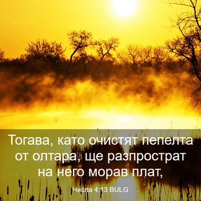 Picture 03 - Числа 4:13 BULG - Тогава, като очистят - Bible Verse Picture