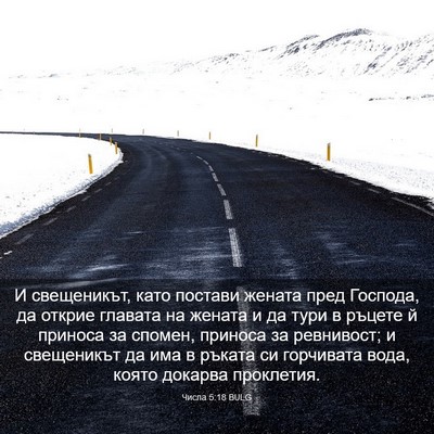 Picture 03 - Числа 5:18 BULG - И свещеникът, като постави - Bible Verse Picture