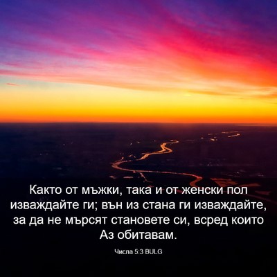 Picture 03 - Числа 5:3 BULG - Както от мъжки, така и от - Bible Verse Picture