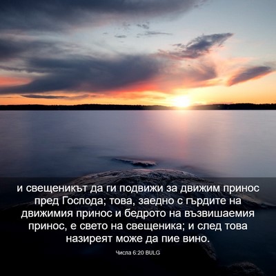Picture 03 - Числа 6:20 BULG - и свещеникът да ги подвижи - Bible Verse Picture