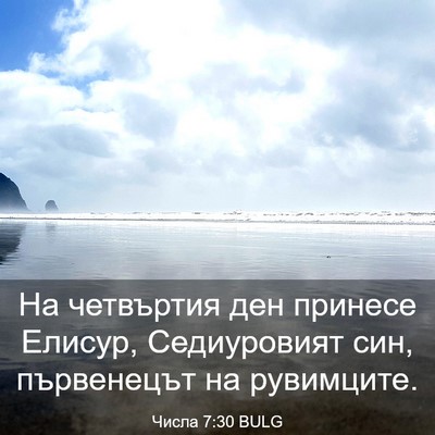 Picture 03 - Числа 7:30 BULG - На четвъртия ден принесе - Bible Verse Picture