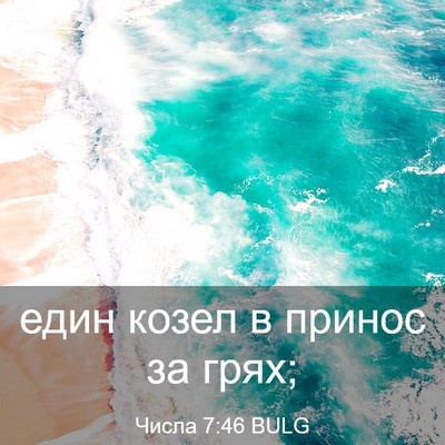 Picture 03 - Числа 7:46 BULG - един козел в принос за - Bible Verse Picture
