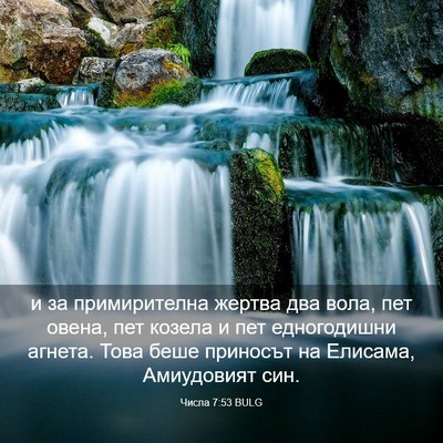 Picture 03 - Числа 7:53 BULG - и за примирителна жертва - Bible Verse Picture