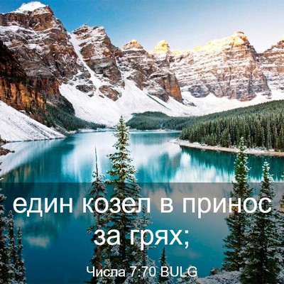 Picture 03 - Числа 7:70 BULG - един козел в принос за - Bible Verse Picture