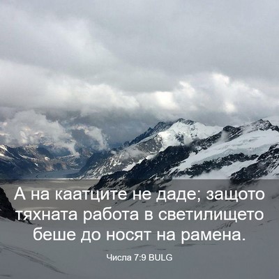 Picture 03 - Числа 7:9 BULG - А на каатците не даде; - Bible Verse Picture