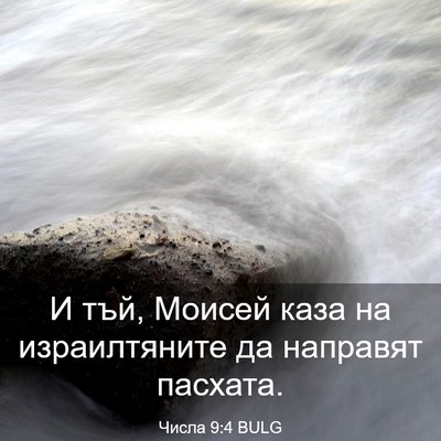 Picture 03 - Числа 9:4 BULG - И тъй, Моисей каза на - Bible Verse Picture