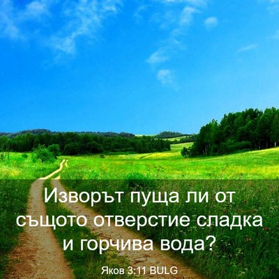 Picture 03 - Яков 3:11 BULG - Изворът пуща ли от същото - Bible Verse Picture