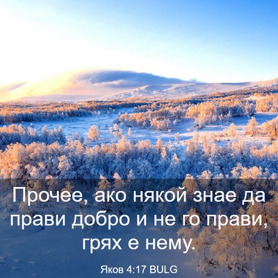 Picture 03 - Яков 4:17 BULG - Прочее, ако някой знае да - Bible Verse Picture