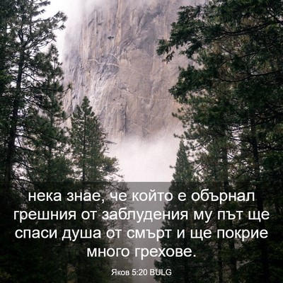 Picture 03 - Яков 5:20 BULG - нека знае, че който е - Bible Verse Picture