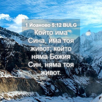Picture 04 - 1 Йоаново 5:12 BULG - Който има Сина, има тоя - Bible Verse Picture