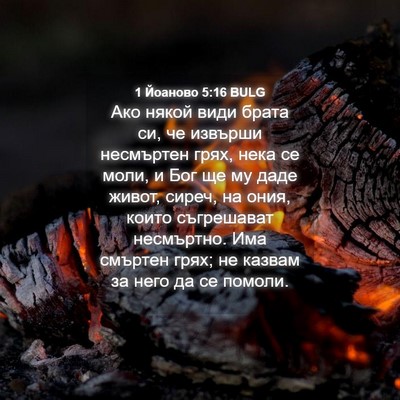 Picture 04 - 1 Йоаново 5:16 BULG - Ако някой види брата си, че - Bible Verse Picture