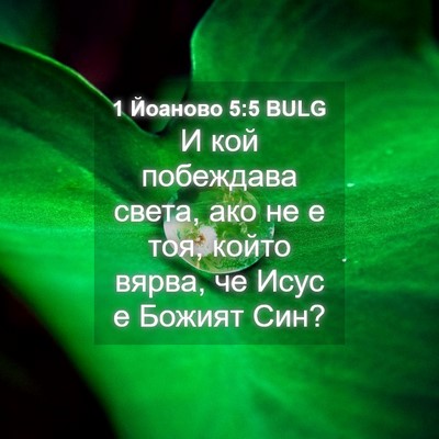 Picture 04 - 1 Йоаново 5:5 BULG - И кой побеждава света, ако - Bible Verse Picture