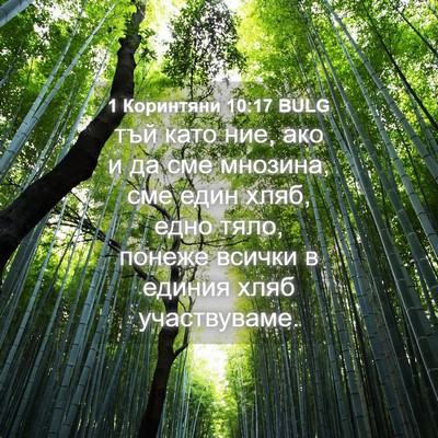 Picture 04 - 1 Коринтяни 10:17 BULG - тъй като ние, ако и да сме - Bible Verse Picture