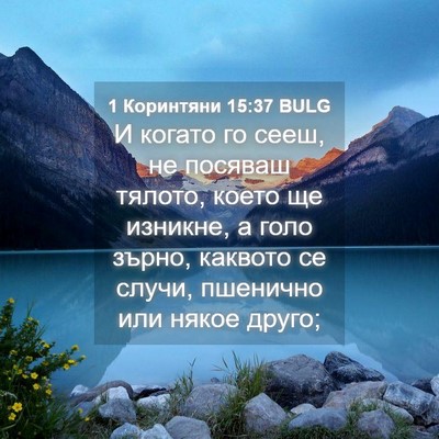 Picture 04 - 1 Коринтяни 15:37 BULG - И когато го сееш, не - Bible Verse Picture