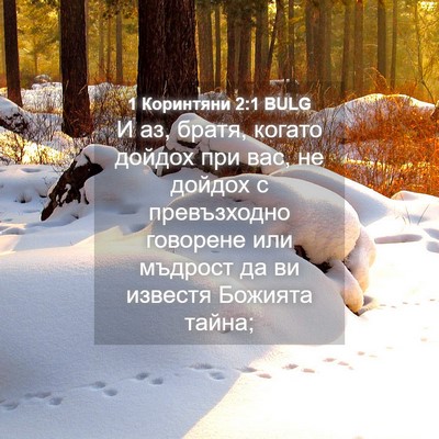 Picture 04 - 1 Коринтяни 2:1 BULG - И аз, братя, когато дойдох - Bible Verse Picture