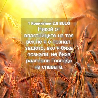 Picture 04 - 1 Коринтяни 2:8 BULG - Никой от властниците на - Bible Verse Picture