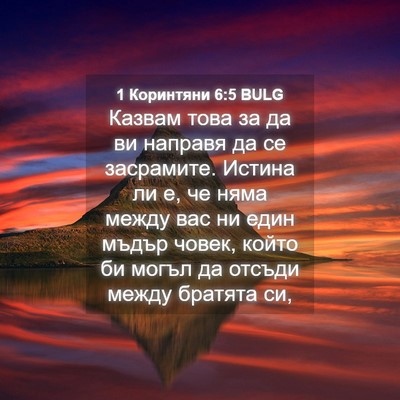 Picture 04 - 1 Коринтяни 6:5 BULG - Казвам това за да ви - Bible Verse Picture