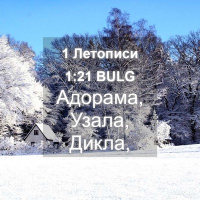Picture 04 - 1 Летописи 1:21 BULG - Адорама, Узала, - Bible Verse Picture