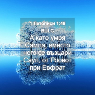 Picture 04 - 1 Летописи 1:48 BULG - А като умря Самла, вместо - Bible Verse Picture