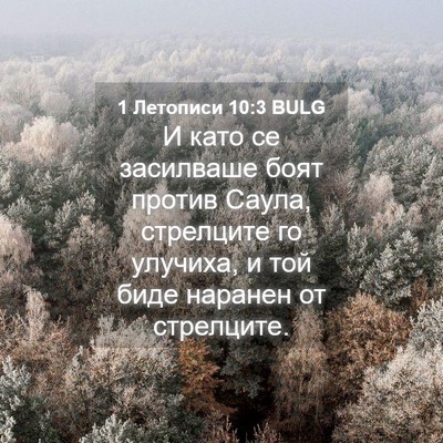 Picture 04 - 1 Летописи 10:3 BULG - И като се засилваше боят - Bible Verse Picture