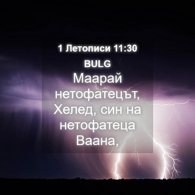 Picture 04 - 1 Летописи 11:30 BULG - Маарай нетофатецът, Хелед, - Bible Verse Picture