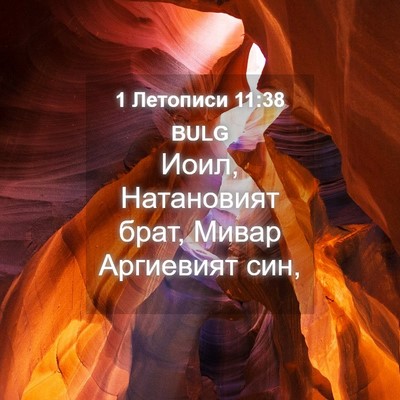 Picture 04 - 1 Летописи 11:38 BULG - Иоил, Натановият брат, - Bible Verse Picture