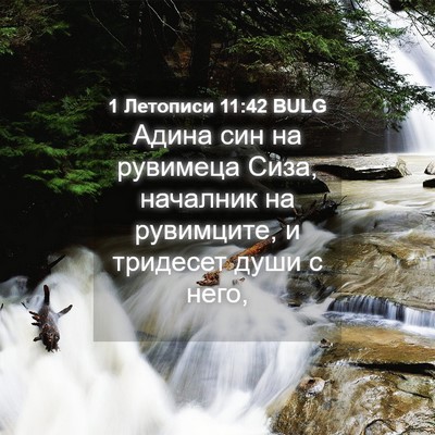 Picture 04 - 1 Летописи 11:42 BULG - Адина син на рувимеца Сиза, - Bible Verse Picture