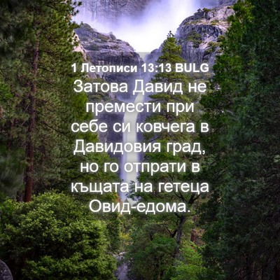 Picture 04 - 1 Летописи 13:13 BULG - Затова Давид не премести - Bible Verse Picture