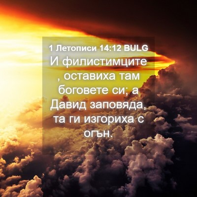 Picture 04 - 1 Летописи 14:12 BULG - И филистимците , оставиха - Bible Verse Picture