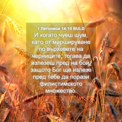 Picture 04 - 1 Летописи 14:15 BULG - И когато чуеш шум, като от - Bible Verse Picture