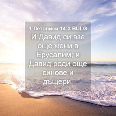 Picture 04 - 1 Летописи 14:3 BULG - И Давид си взе още жени в - Bible Verse Picture