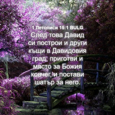 Picture 04 - 1 Летописи 15:1 BULG - След това Давид си построи - Bible Verse Picture