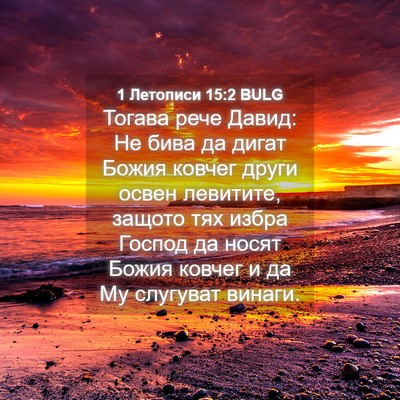 Picture 04 - 1 Летописи 15:2 BULG - Тогава рече Давид: Не бива - Bible Verse Picture