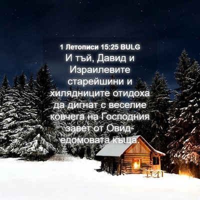 Picture 04 - 1 Летописи 15:25 BULG - И тъй, Давид и Израилевите - Bible Verse Picture
