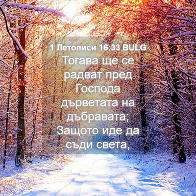Picture 04 - 1 Летописи 16:33 BULG - Тогава ще се радват пред - Bible Verse Picture