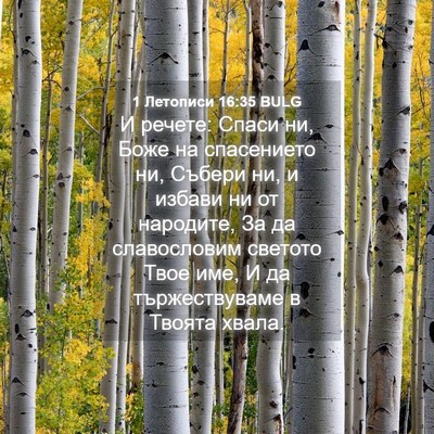 Picture 04 - 1 Летописи 16:35 BULG - И речете: Спаси ни, Боже на - Bible Verse Picture