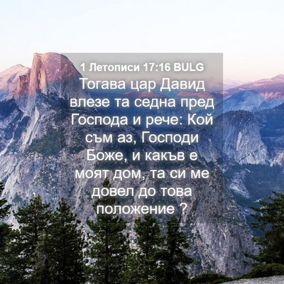 Picture 04 - 1 Летописи 17:16 BULG - Тогава цар Давид влезе та - Bible Verse Picture