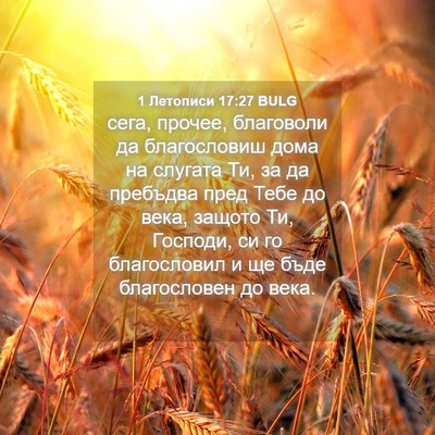 Picture 04 - 1 Летописи 17:27 BULG - сега, прочее, благоволи да - Bible Verse Picture